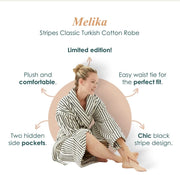 The Loomia Robe Melika Turkish Cotton Striped Robe