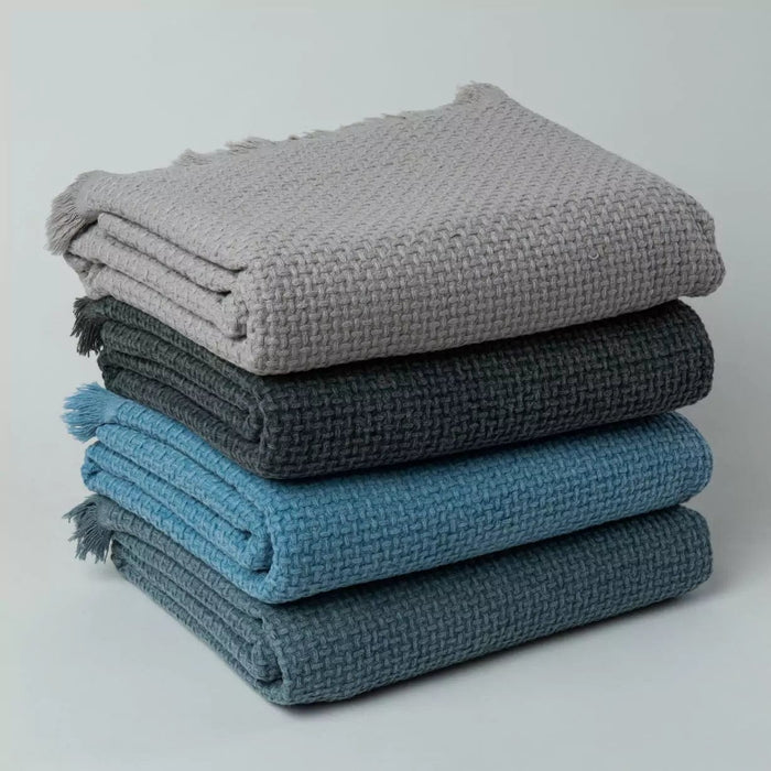 The Loomia Throw Blanket Arya | Stonewashed 100% Cotton Throw Blanket