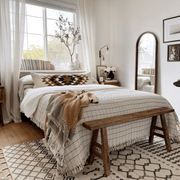 The Loomia Throw Blanket Dylan Linen and Cotton Turkish Throw Blanket