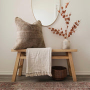 The Loomia Throw Blanket Ekani Linen and Cotton Turkish Throw Blanket