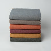 The Loomia Throw Blanket Ekani Linen and Cotton Turkish Throw Blanket