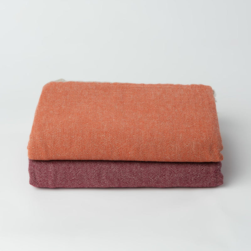 The Loomia Throw Blanket Ekani Linen and Cotton Turkish Throw Blanket