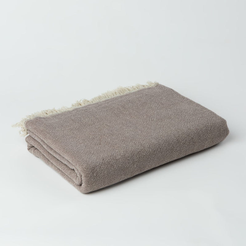 The Loomia Throw Blanket Ekani Linen and Cotton Turkish Throw Blanket