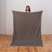 The Loomia Throw Blanket Ekani Linen and Cotton Turkish Throw Blanket