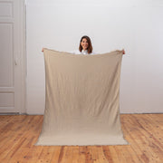The Loomia Throw Blanket Ekani Linen and Cotton Turkish Throw Blanket
