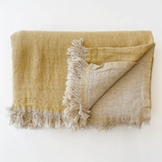 The Loomia Throw Blanket Ekani Linen and Cotton Turkish Throw Blanket