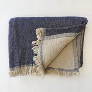 The Loomia Throw Blanket Ekani Linen and Cotton Turkish Throw Blanket