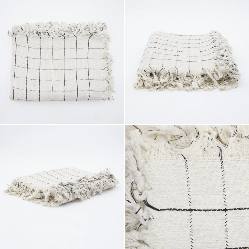 The Loomia Throw Blanket Naz | 100% Turkish Cotton XL Throw Blanket