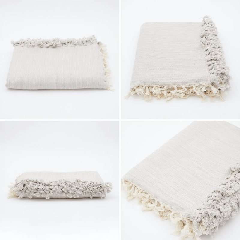 The Loomia Throw Blanket Naz | 100% Turkish Cotton XL Throw Blanket