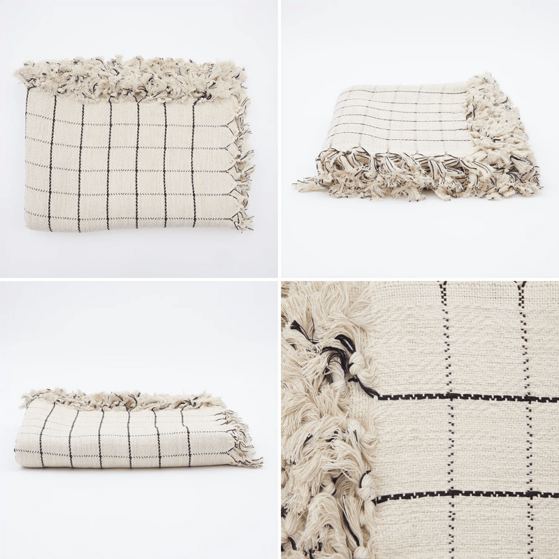 The Loomia Throw Blanket Naz | 100% Turkish Cotton XL Throw Blanket