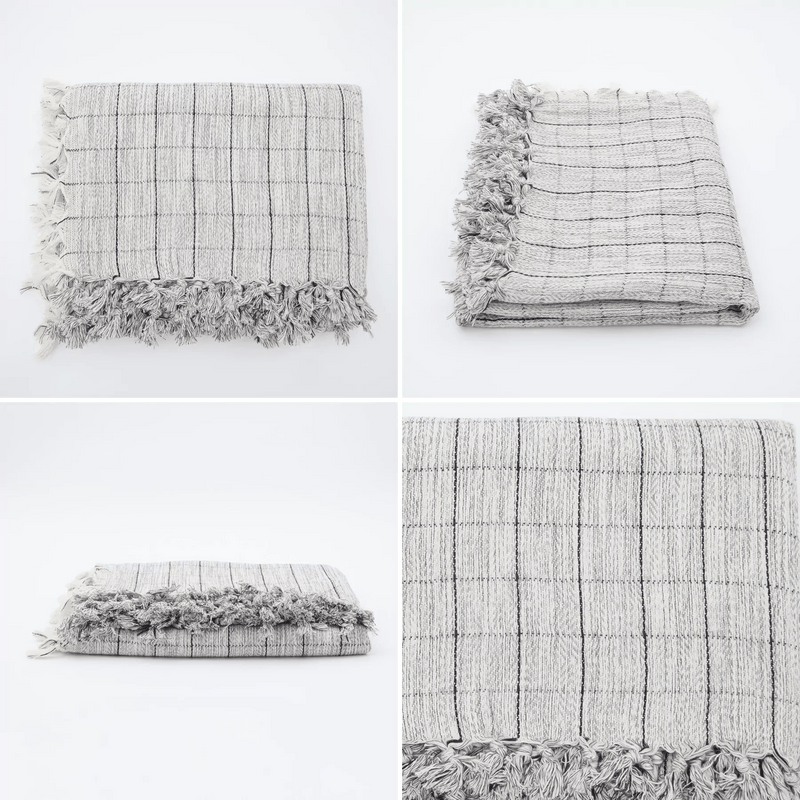 The Loomia Throw Blanket Naz | 100% Turkish Cotton XL Throw Blanket