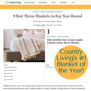 The Loomia Throw Blanket Sophie | Farmhouse Home Decor Turkish Cotton Throw Bed Blanket