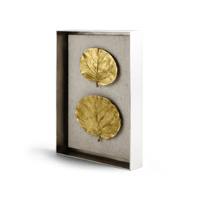 Treasured Accents Botanical Leaf Fabric Shadow Box
