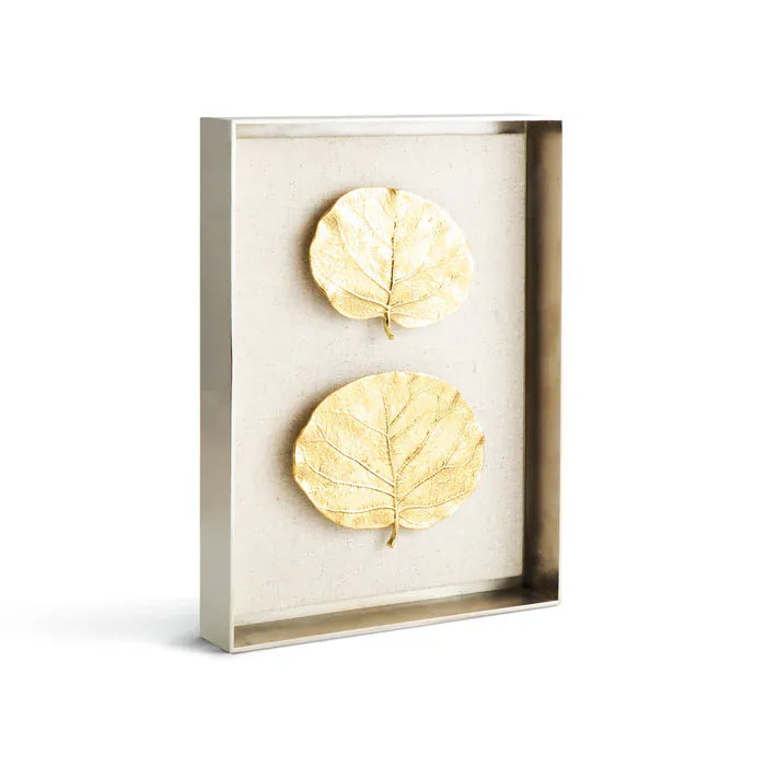Treasured Accents Botanical Leaf Fabric Shadow Box