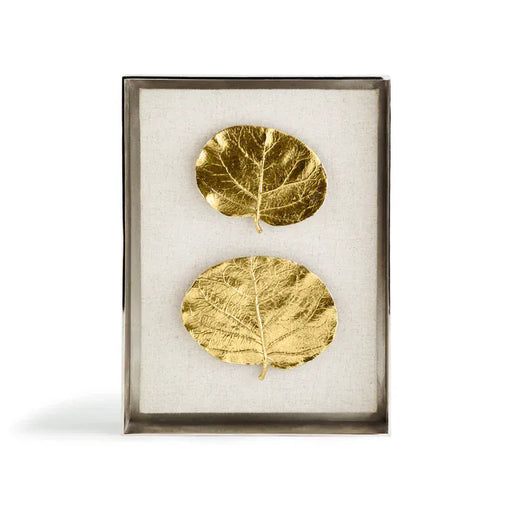 Treasured Accents Botanical Leaf Fabric Shadow Box