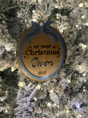 Treasured Accents Christmas Ornaments Baby's First Christmas Custom Ornament