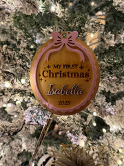 Treasured Accents Christmas Ornaments Baby's First Christmas Custom Ornament