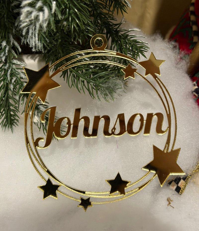 Treasured Accents Christmas Ornaments Personalized Round Star Ornament