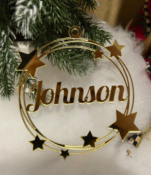 Treasured Accents Christmas Ornaments Personalized Round Star Ornament