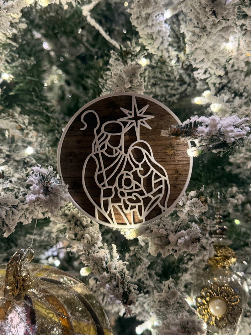 Treasured Accents Christmas Ornaments Round Nativity Ornament