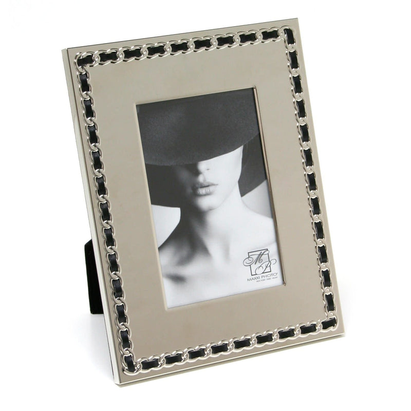 Treasured Accents Cosmo Black Woven 5x7 Picture Frame