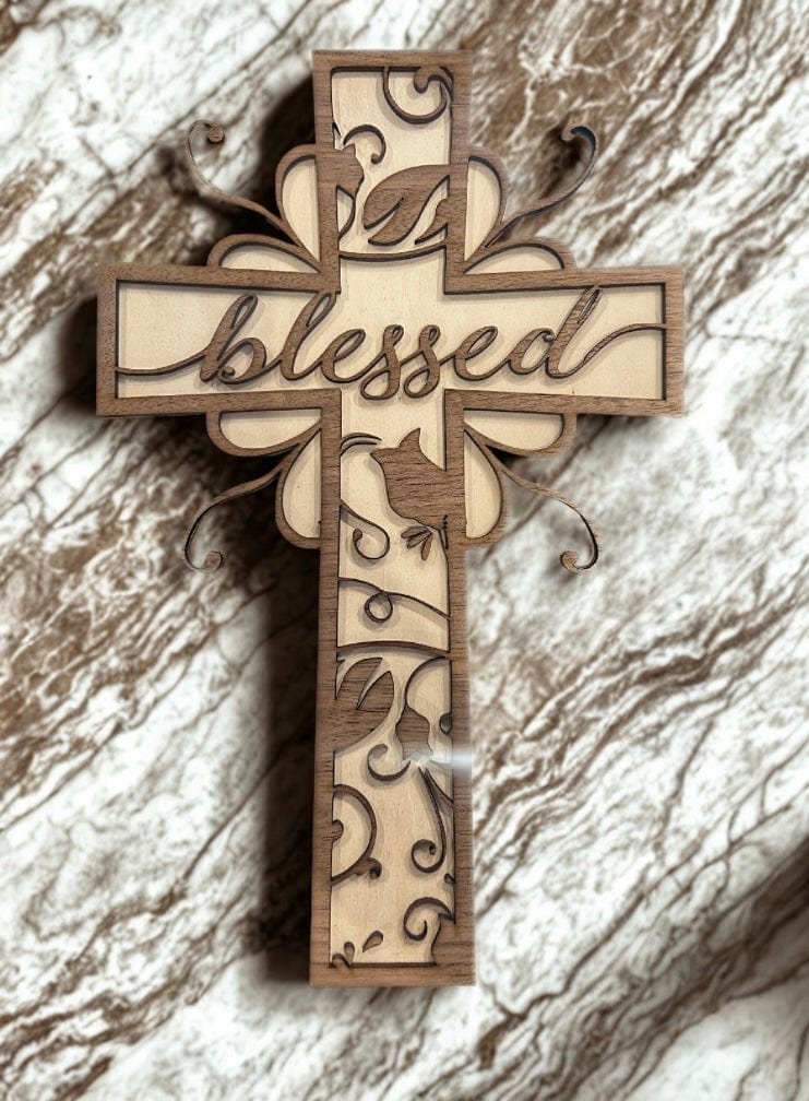 Treasured Accents Double-Layered Blessed Cross
