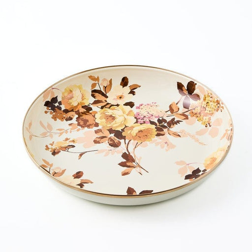 Treasured Accents Mackenzie-Childs Wild Rose White Abundant Bowl