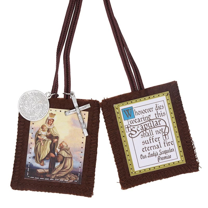 Treasured Accents Michael Adams Brown Scapular - Our Lady of Mount Carmel