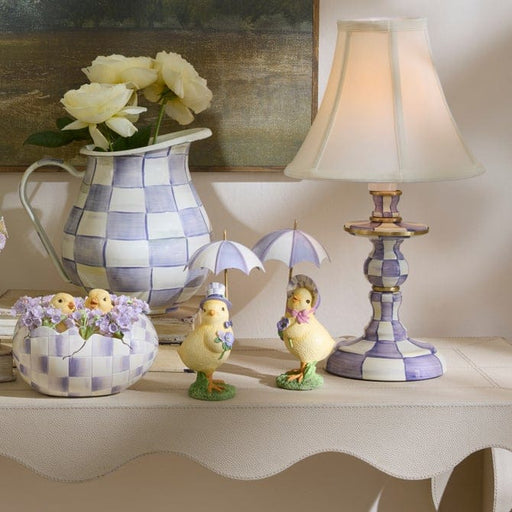 Treasured Accents Pansy Party Umbrella Chicks, Set of 2