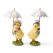 Treasured Accents Pansy Party Umbrella Chicks, Set of 2