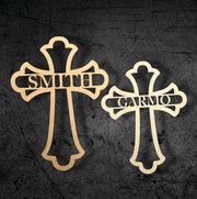 Treasured Accents Religious Items Custom Name Wooden Cross