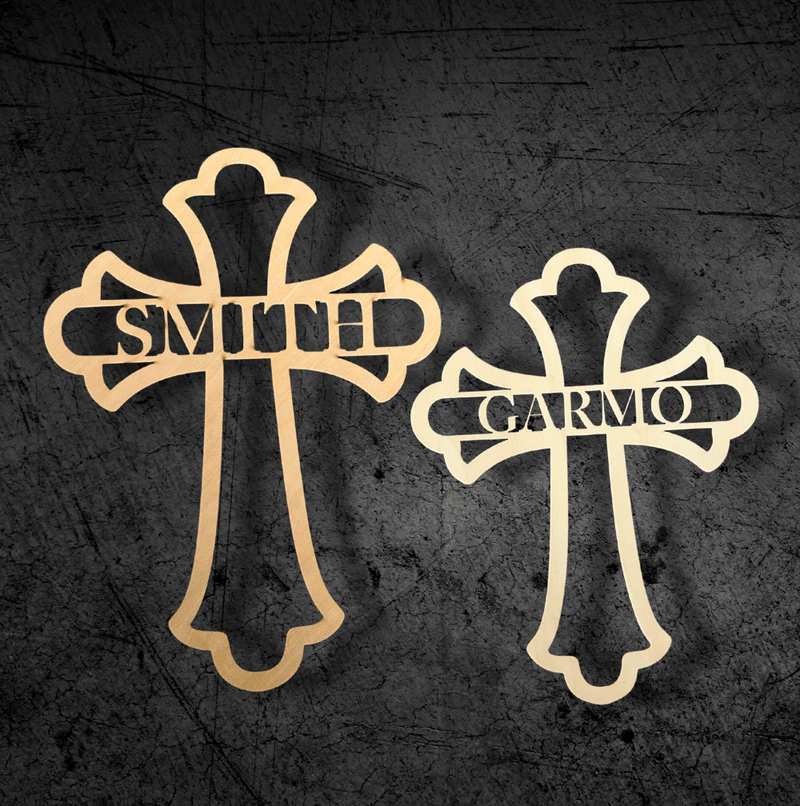 Treasured Accents Religious Items Custom Name Wooden Cross