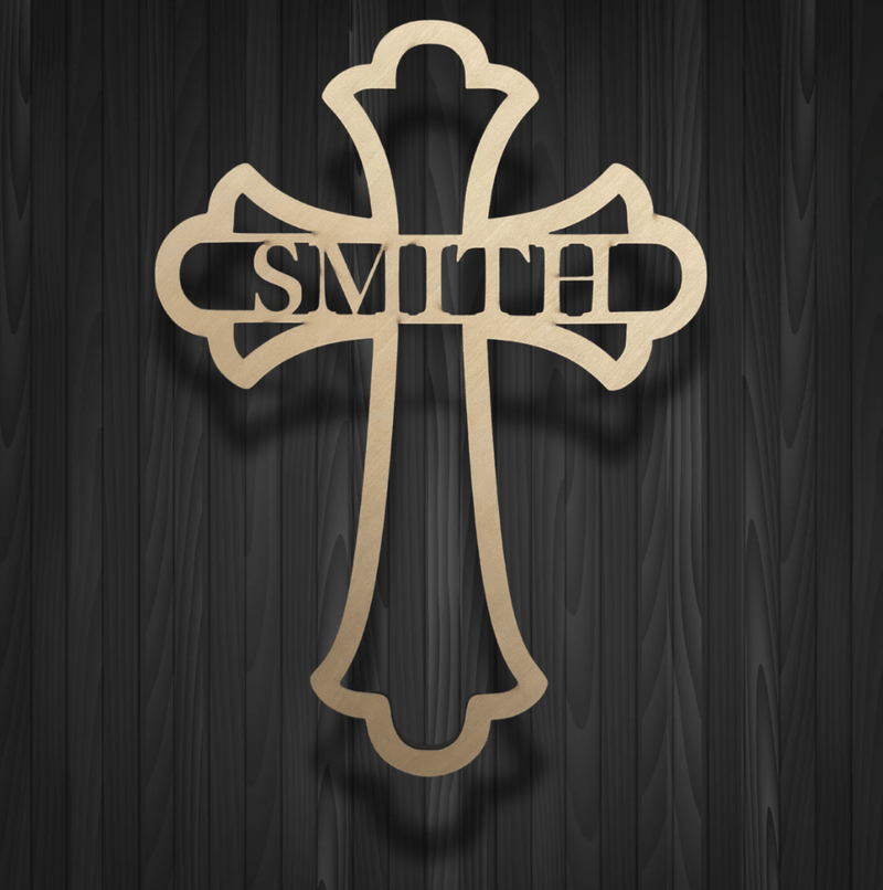 Treasured Accents Religious Items Custom Name Wooden Cross