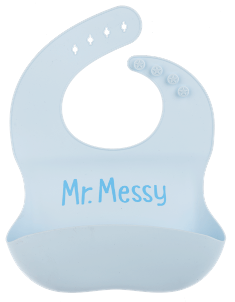 Treasured Accents Silicone Bib - Blue