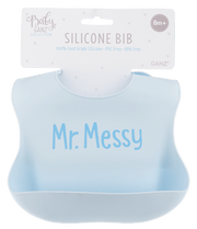 Treasured Accents Silicone Bib - Blue