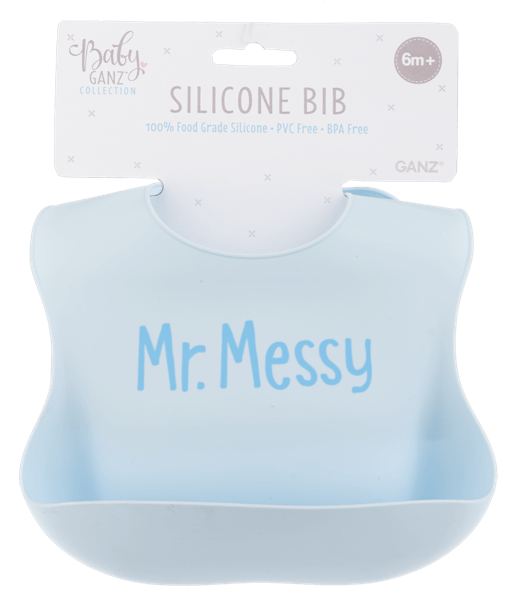 Treasured Accents Silicone Bib - Blue