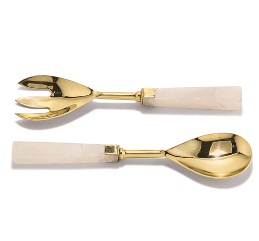 Two's Company White Quartz Salad Servers
