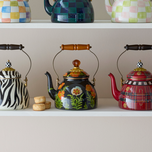 Mackenzie-Childs Collective Series 2025 - Poppy 2 Quart Tea Kettle