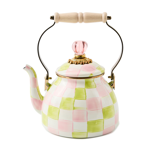 Mackenzie-Childs Collective Series 2025 - Palm Beach Check 2 Quart Tea Kettle