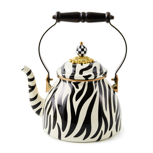 Mackenzie-Childs Collective Series 2025 -  Zebra 2 Quart Tea Kettle