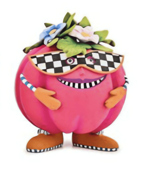 Quirks! Halloween, Seasonal Decor Patience Brewster Mini Pumpkin MASQUERADE