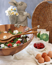 Vagabond House Arche of Bees Lilacs Salad Bowl and Servers