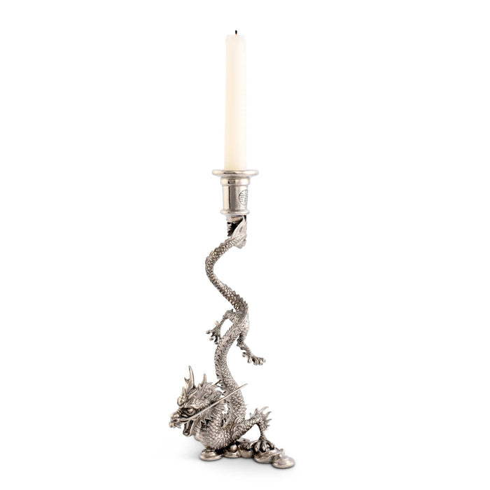 Dragon Pewter Candlestick