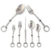 Vagabond House Equestrian Bit Five piece Flatware Set - Stainless Steel Matt Silver