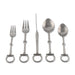 Vagabond House Equestrian Bit Five piece Flatware Set - Stainless Steel Matt Silver