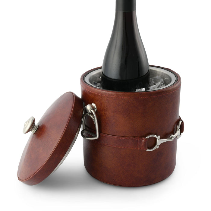 Equestrian Horse Bit Vegan Leather Ice Bucket