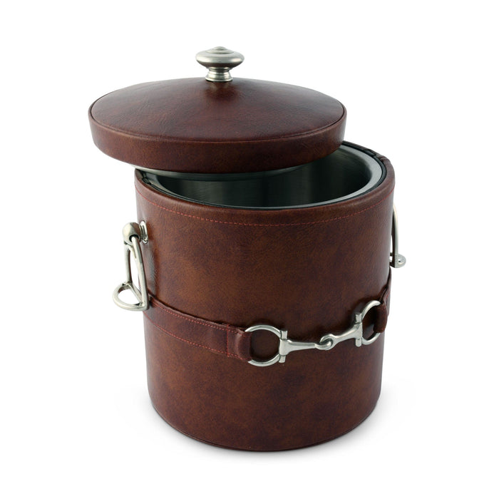 Equestrian Horse Bit Vegan Leather Ice Bucket