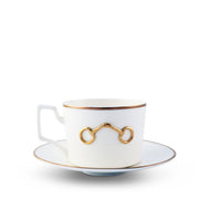 Vagabond House Equestrian Gold Bit Bone China Cup and Saucer Gold Rim
