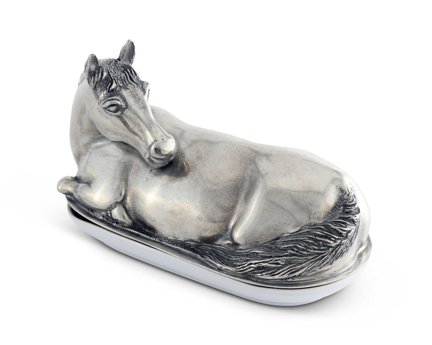 Vagabond House Equestrian Horse Butter Dish