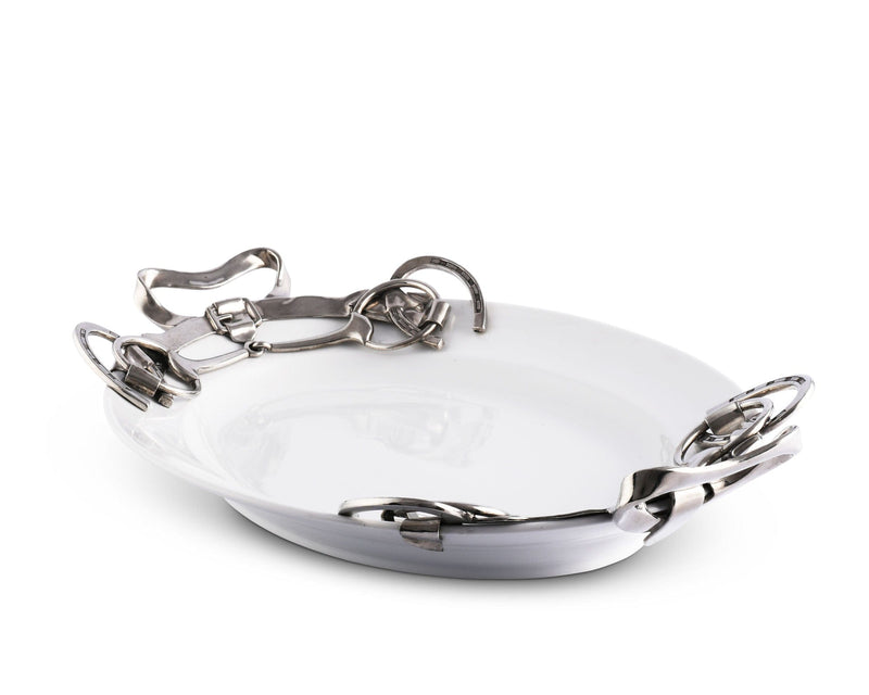 Vagabond House Equestrian Horseshoe & Bit Tray - Large